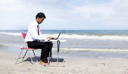 Working on the Beach