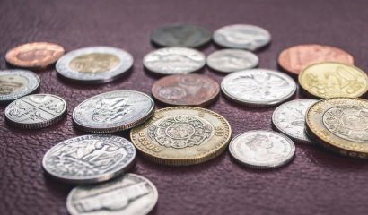 round gold-colored and silver-colored coin lot